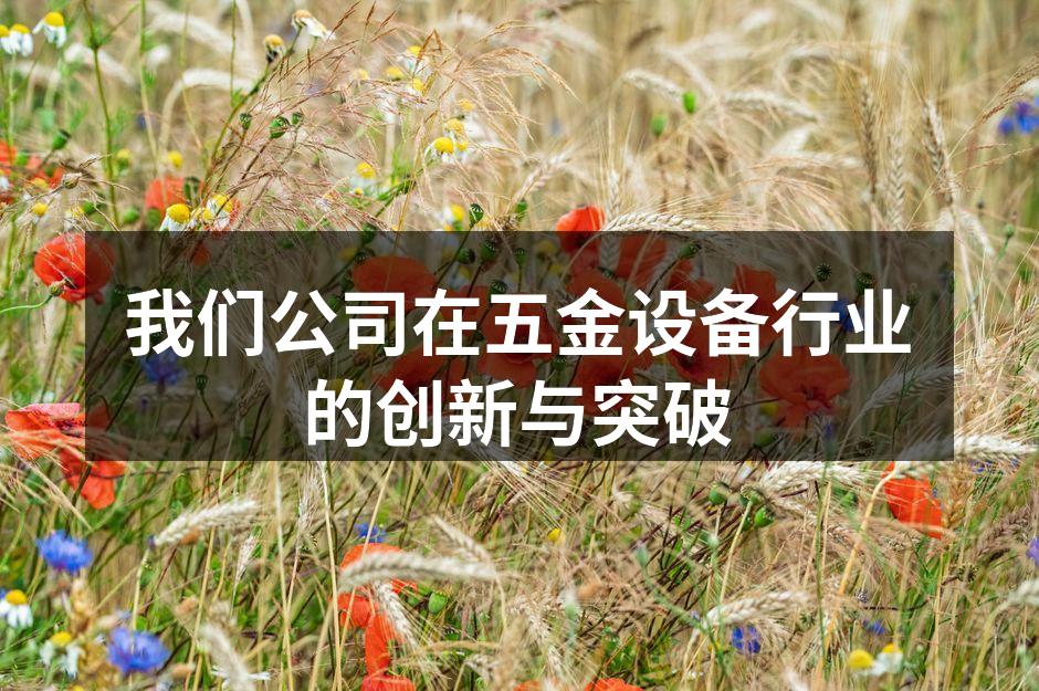 展示新型智能化五金加工设备